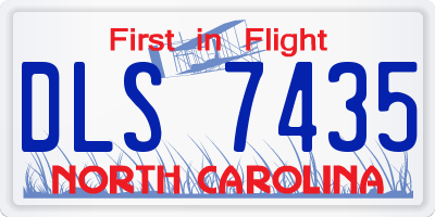 NC license plate DLS7435
