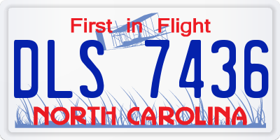 NC license plate DLS7436