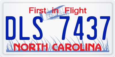 NC license plate DLS7437