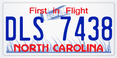 NC license plate DLS7438