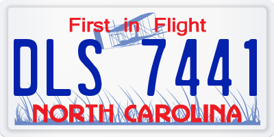 NC license plate DLS7441