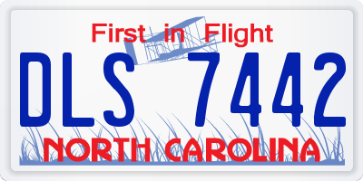 NC license plate DLS7442