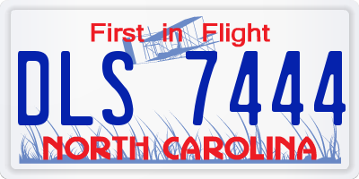 NC license plate DLS7444