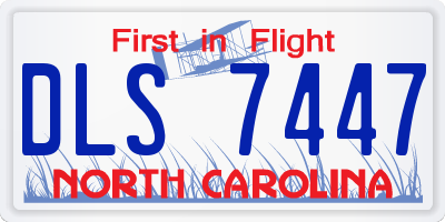 NC license plate DLS7447