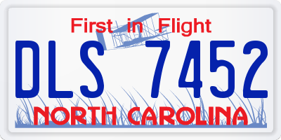 NC license plate DLS7452