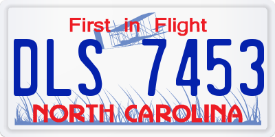 NC license plate DLS7453