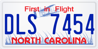 NC license plate DLS7454