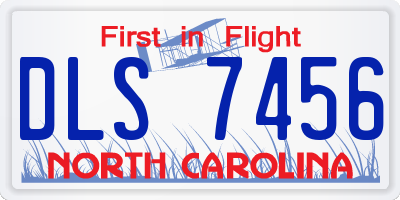 NC license plate DLS7456
