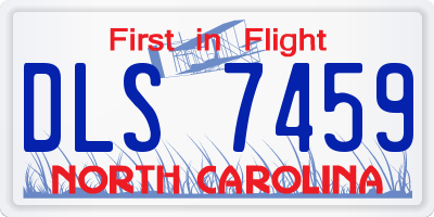 NC license plate DLS7459