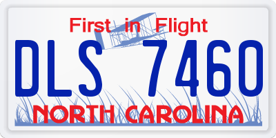 NC license plate DLS7460