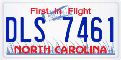 NC license plate DLS7461