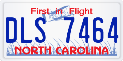NC license plate DLS7464