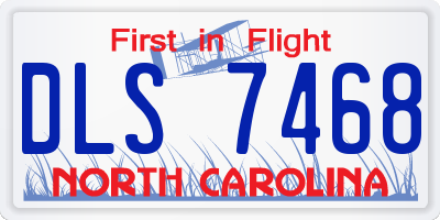 NC license plate DLS7468