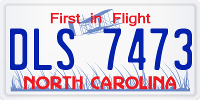 NC license plate DLS7473