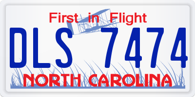 NC license plate DLS7474
