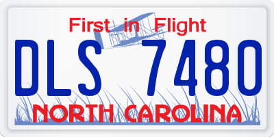 NC license plate DLS7480