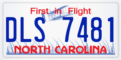 NC license plate DLS7481
