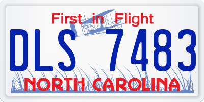NC license plate DLS7483