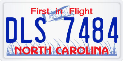 NC license plate DLS7484