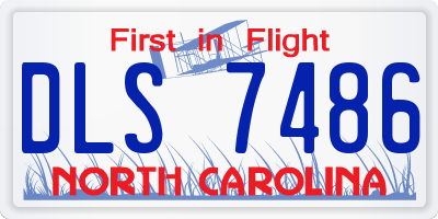 NC license plate DLS7486
