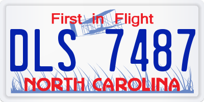 NC license plate DLS7487