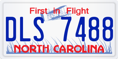 NC license plate DLS7488