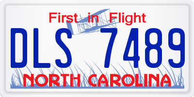 NC license plate DLS7489