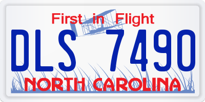 NC license plate DLS7490
