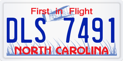 NC license plate DLS7491