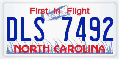 NC license plate DLS7492