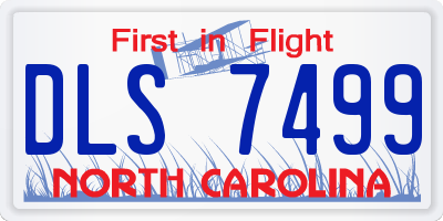 NC license plate DLS7499