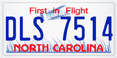 NC license plate DLS7514