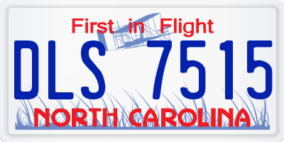 NC license plate DLS7515
