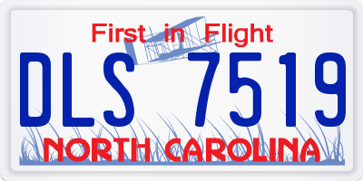 NC license plate DLS7519