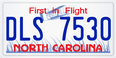 NC license plate DLS7530