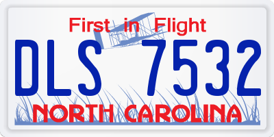 NC license plate DLS7532