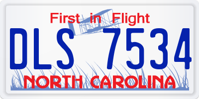 NC license plate DLS7534