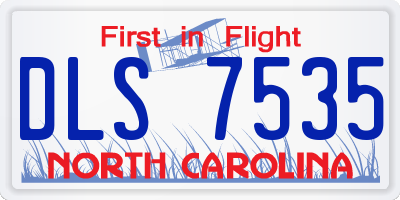 NC license plate DLS7535