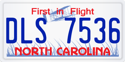 NC license plate DLS7536