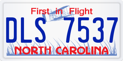 NC license plate DLS7537