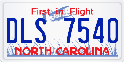 NC license plate DLS7540