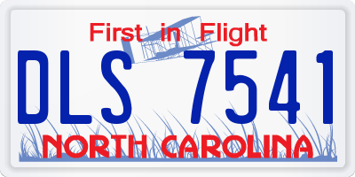 NC license plate DLS7541