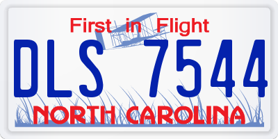 NC license plate DLS7544