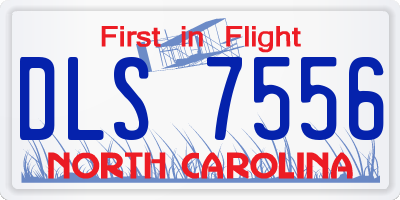 NC license plate DLS7556