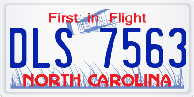 NC license plate DLS7563