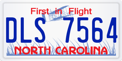 NC license plate DLS7564