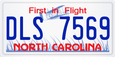 NC license plate DLS7569
