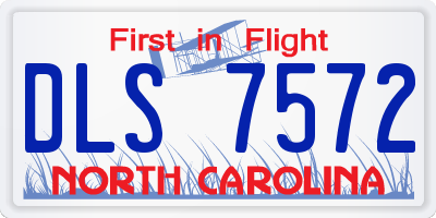 NC license plate DLS7572