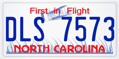 NC license plate DLS7573
