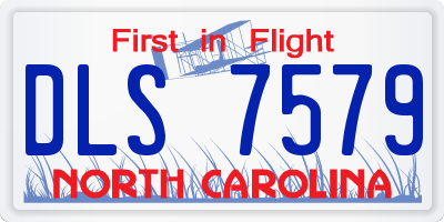 NC license plate DLS7579